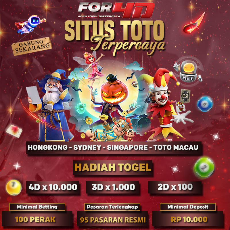 Situs Toto 4D Resmi Bet 100 Perak Hanya Bersama For4D